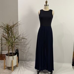 Saint + Sofia Navy Maxi Dress XS NWT Organic Cotton